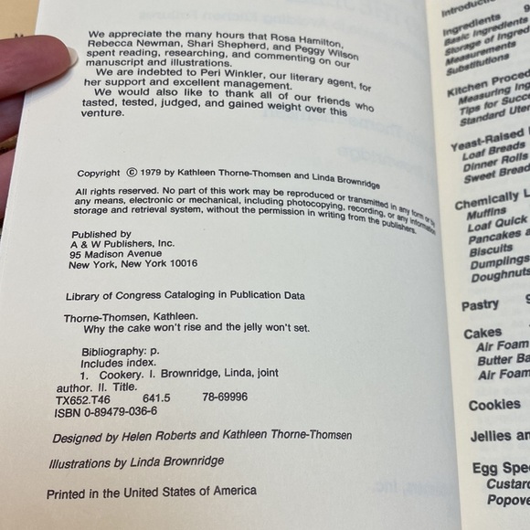 1st Ed. 79’ Why The Cake Won’t Rise Cookbook‎ - Picture 4 of 9